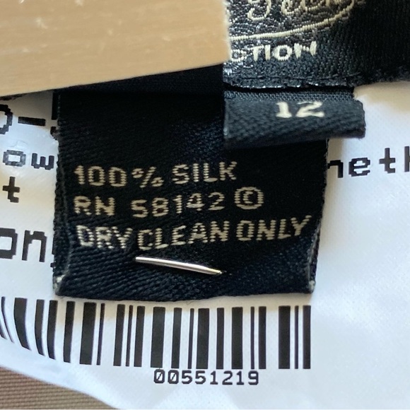 Peck & Peck 100% Silk Godet Midi Skirt w/Floral Paisley on Cream Background - Picture 8 of 15